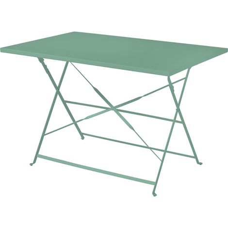 Tavolo rettangolare pieghevole in ferro color verde 110x70 cm MALIGI HOME MG/PEGASO Verde - Ferro
