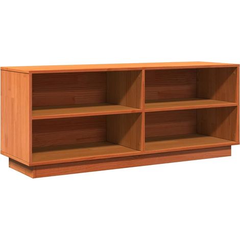 Maison Exclusive - Scarpiera Marrone Cera 110x34x45 cm in Legno Massello di Pino