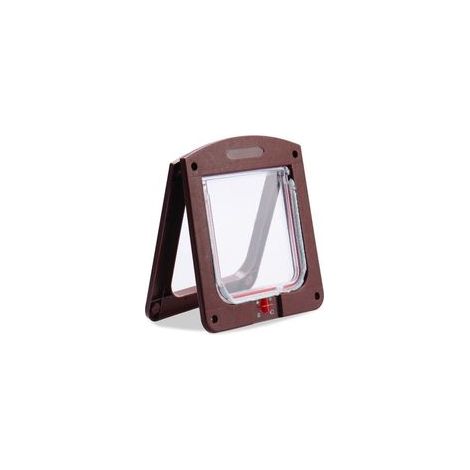Chatière pour Chat Chiens Petit Chatière Porte Puce 4 Voies verrouillable Facile à Installer.. (1/5)