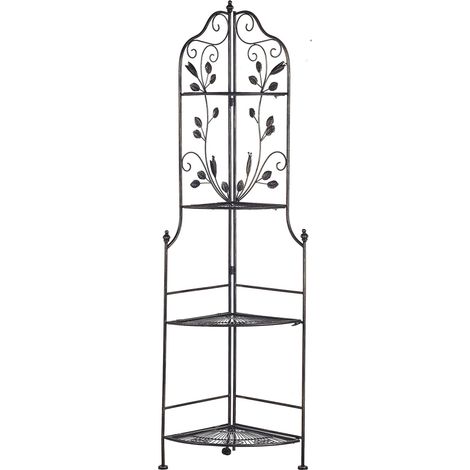 Corner Shelving Unit SIDERNO Metal 35 cm 35 cm Black