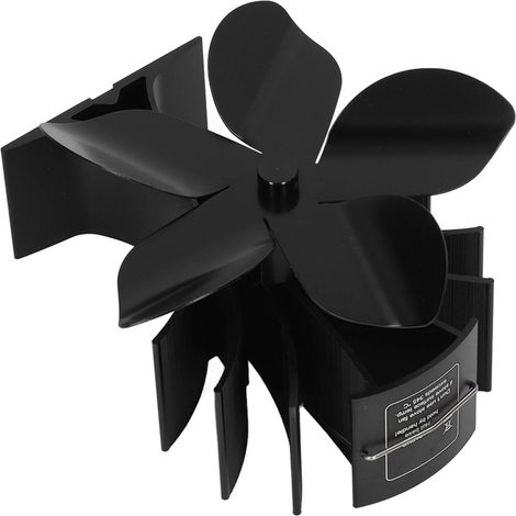 Ventilateur thermique pour cheminée, ventilateur pour cheminée à bois, chauffage à 5 pales, ventilateur pour poêle à pétrole (1/5)