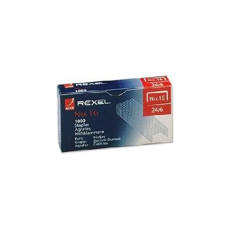Las grapas Rexel nº 16 (24/6) proporcionan una solución fiable y de alta calidad para todas tus necesidades de grapado de sobremesa. Con su longitud d (1/2)