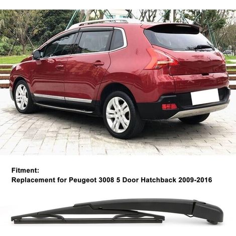 Balai D'Essuie–Glace Arrière, Bras D'Essuie-Glace Arrière + Balai,Pour Lunette Arrière Peugeot 3008 2009-2016-VSIAISV (1/3)