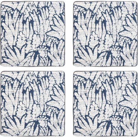 4 pièces Housses de Coussin décoratives Ferme Boho taies d'oreiller pour canapé Salon canapé lit décor à la Maison Bleu Blanc 45,7x45,7 cm/18x18in (1/5)