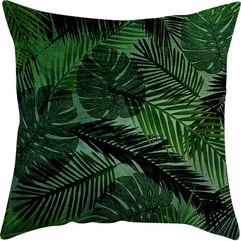 Taie D'oreiller Tropical Plante - 45 x 45 cm - Tissu Polyester Doux - Décor Intérieur Bureau Chambre - 1 Pièce (1/3)
