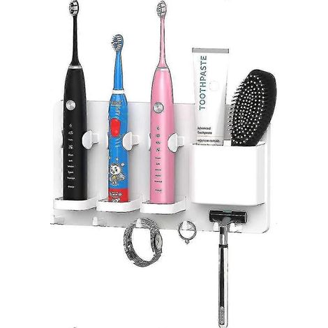 Elektrische Zahnbürstenhalterung, Wandhalterung zur Aufbewahrung im Badezimmer, Handbrause (1/4)