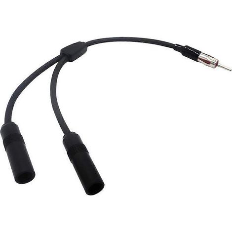 Adaptateur de câble d'antenne de voiture, prise en aluminium, 1 pour 2, câble d'extension d'antenne radio 50 cm AM/FM (1/5)