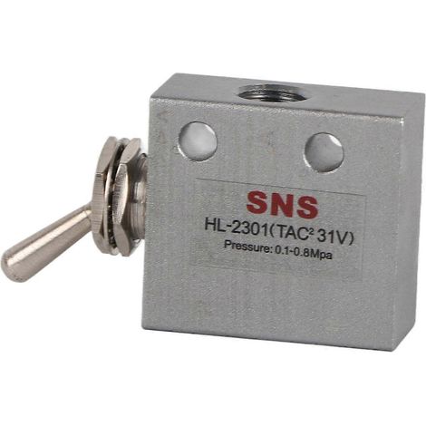 HL2301 3-Positionen-2-Port-Kippschalter Pneumatisches mechanisches Ventil
