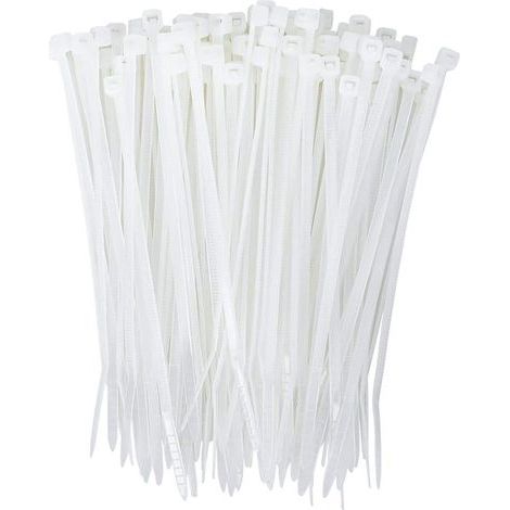 AIDUCHO 600 bridas de nailon blancas de tamaños surtidos de 25 cm con soporte para cables. Perfectas para el hogar, la oficina, el garaje y la organización de cables.