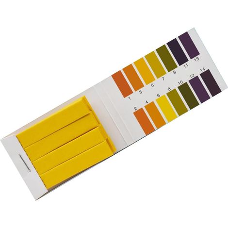 80 bandelettes de test pH 1-14 pour aquarium, salive, eau et sol - Papier tournesol