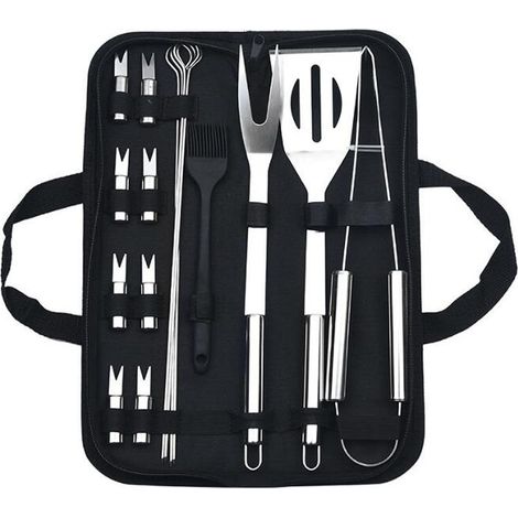 Nazalus-Sale Edelstahl-Grill-Set, 16-teilig, Kombinations-Grillwerkzeug, Outdoor-Multifunktions-Grill-Set, 16-teilig (1/5)