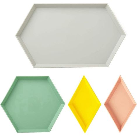 Serviertabletts, flache Tabletts, Schmucktabletts aus Kunststoff, kleine Vorratsdosen