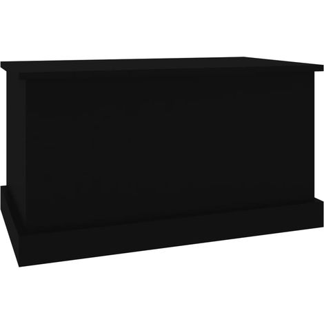 Boîte de rangement noir 70x40x38 bois d'ingénierie (1/5)