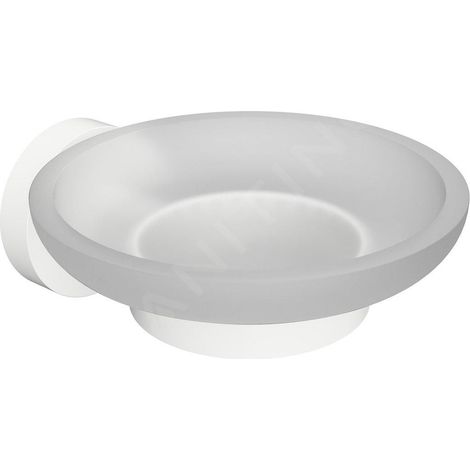 Sapho X-Round - Porte-savon avec support, verre dépoli / blanc XR803W (1/2)