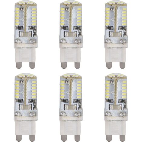 6 Ampoules LED G9 6W 220V Blanc Chaud, 6 Pièces pour Plafonnier et Applique Murale, Salon (1/5)