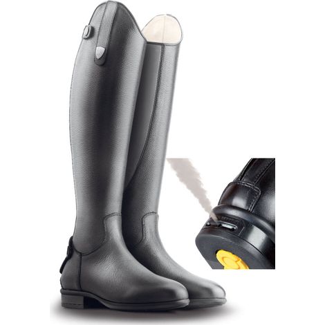 37, Schwarz: Reitstiefel Tattini Modell Bracco aus gepolstertem Leder (1/5)