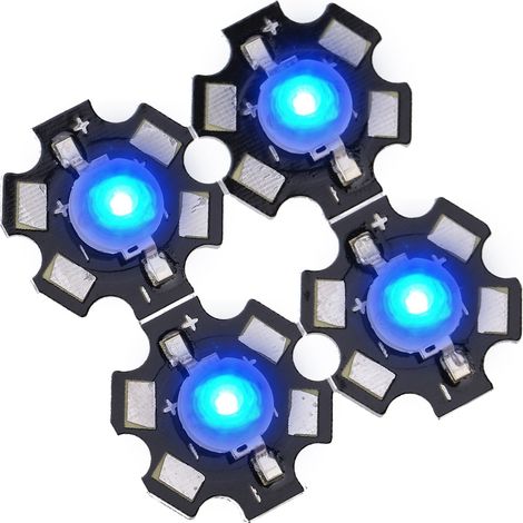 3W LED haute puissance perles de lampe puces diodes émettrices pour luminaires bricolage bleu royal (1/5)