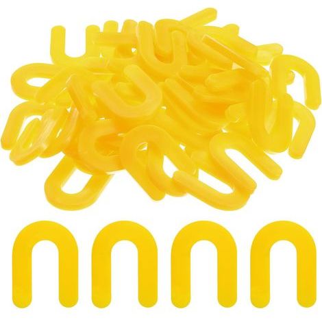 Lot de 300 cales en forme de U en forme de fer à cheval en plastique pour nivellement de carrelage, 5 mm, jaune (1/5)