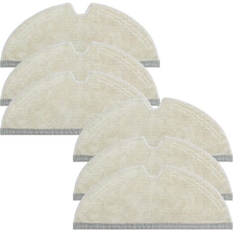 Lot de 6 serpillières de rechange pour aspirateurs Roborock – Microfibre douce, lavables et réutilisables – Compatible Q5 Pro, Q8 Max, S6 MaxV - Q7Max (1/5)