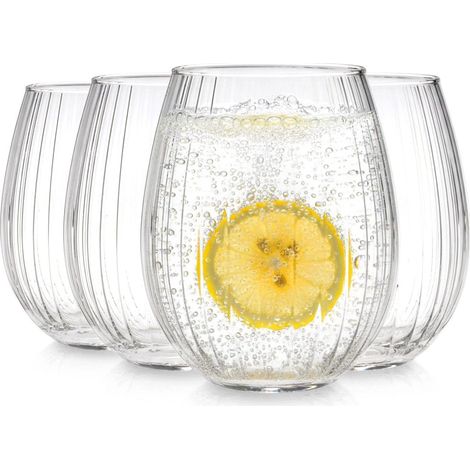 Set di 4 bicchieri da 400 ml - Lavabili in lavastoviglie
