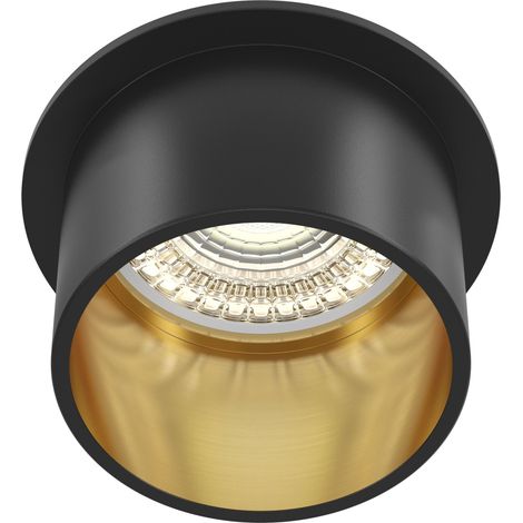 Maytoni Reif DL050-01GB faretto incasso nero GU10 tondo (1/3)