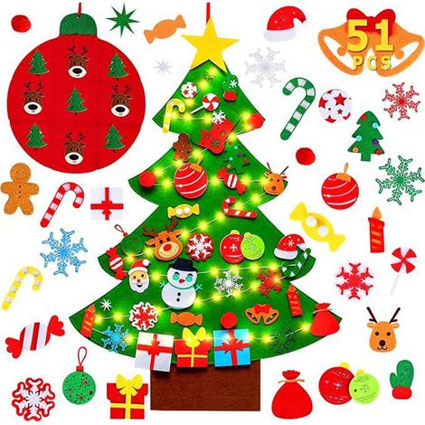Weihnachtsbaum aus Filz zum Selbermachen für Kleinkinder und Tic-Tac-Toe-Spiele für Kinder.
Kinderweihnachtsbaum mit 49 Christbaumkugeln – Filz-Bastelsets für die Wanddekoration – Weihnachtsartikel fü (1/5)