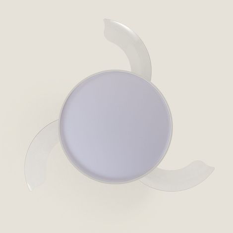 Ventilador de Techo con luz Silencioso DC aspas retráctiles Kaios Transparente Mando a Distancia Mediana (entre 10-20 m²) 105 cm Blanco