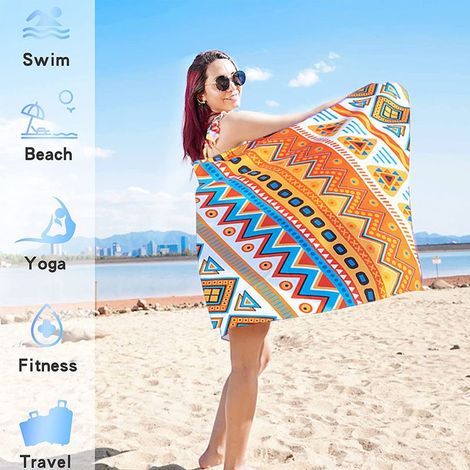 Strandtuch – 160 x 80 cm – Leichtes, schnelltrocknendes Mikrofasertuch – Für Strand, Pool, Camping und Reisen – Unisex (Erwachsene) – 1 Stück (1/5)