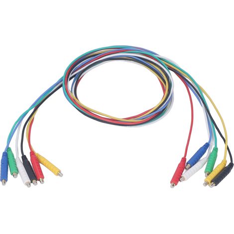 Lot de 6 Fils de Test Magnétiques Silicone Souple Flexible, Câbles de Liaison 30V AC 5A pour Thermostats, Panneaux de Commande, Capteurs, 20AWG (1/5)