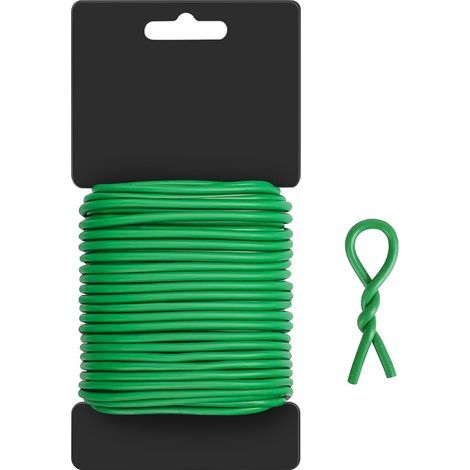 1 - Fil de Jardin - Lien de Soutien - Attache pour Plantes Grimpantes et Tomates - Flexible et Résistant - Usage Extérieur - Vert - 30m x 0,35cm (1/5)