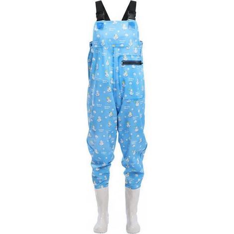 Cuissardes de Pêche Étanches Femmes Cuissardes Salopette Bottes Waders Imperméables Respirantes Ergonomiques en PVC avec Maintien Sécurisé Adaptées à, 37, Duck Pattern (1/5)