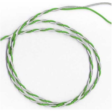 Cavo Filo Unipolare FLRY-B 6722 Twistato 2x1,00 mmq Verde - Verde/Bianco