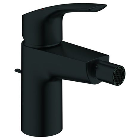 Grohe Bidet-Einhebelmischer Eurosmart 1/2", mit Ablaufgarnitur, matt black (1/3)