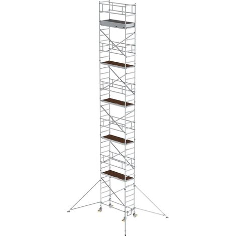 MUNK Aluminium-Rollgerüst mit Ausleger 1,80x0,75m Plattform 12,35m AH (1/2)