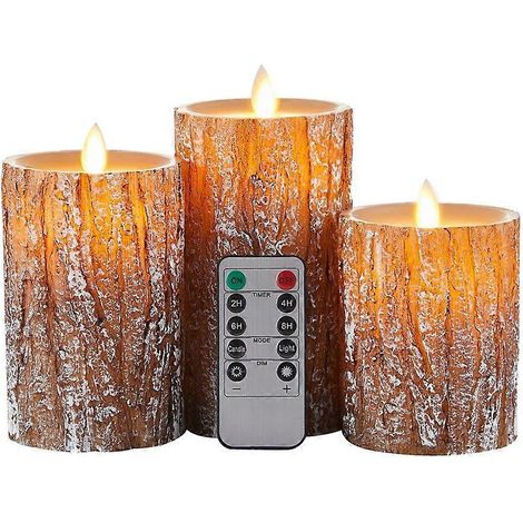 Ensemble de bougies électroniques LED avec télécommande, effet de balancement, 10 boutons, minuterie. (1/5)