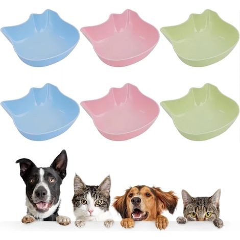 Filiyano-Lot de 6 gamelles antidérapantes pour animaux de compagnie - Gamelles en plastique anti-basculement pour chats et chiens (durables, faciles à (1/5)