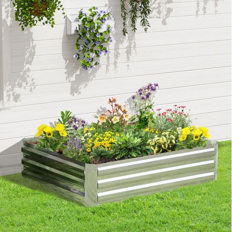 Huerto urbano elevado de acero 120x90x30 cm OKMYHOME