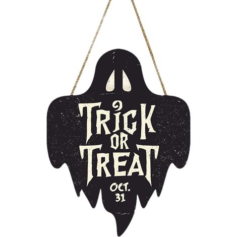 Cintre de porte effrayant d'Halloween Panneau de décoration de porte d'Halloween Fournitures de panneau de porte de fête d'Halloween Panneau de porte d'Halloween Trick or Treat pour fêtes (1/5)