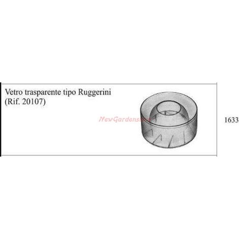 Vidrio transparente RUGGERINI para motocultor 1633