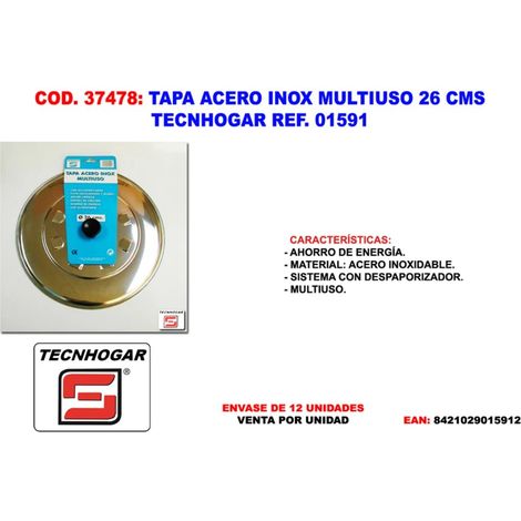 FPLUS tapa acero inox multiuso 26 cms. tecnh ref 01591 , tapa acero inox multiuso 26 cms. tecnh ref 01591