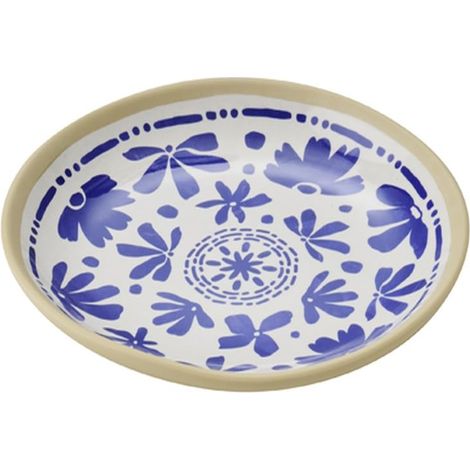 Assiette FLORYN - Mélamine bleu/blanc-beige, Ø 15,5 cm (1/5)