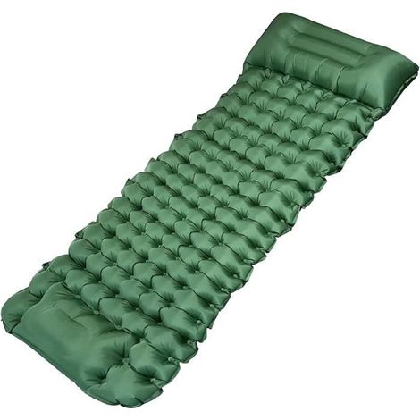 Materassino gonfiabile da campeggio ZGEER - 200x70x10 cm - Ultraleggero - Pompa integrata - Resistente agli strappi (1/4)