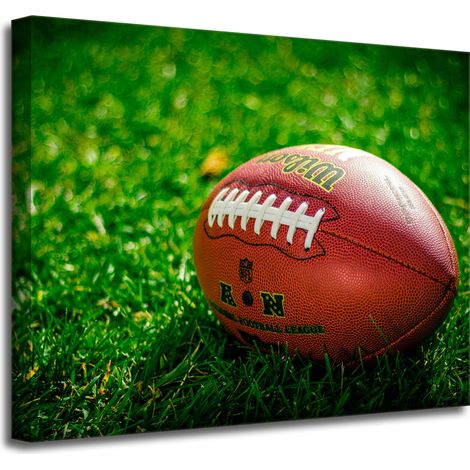 Lienzo impreso de fútbol americano de 50x40 cm.