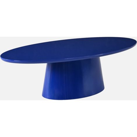 Mesa de centro ovalada acabado brillante (1/4)