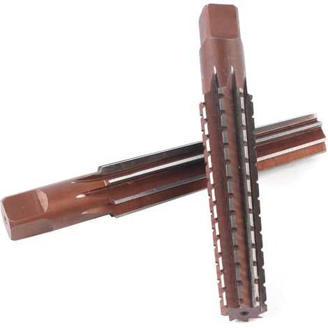 Jeu de 2 fraises coniques HSS MT3 pour finition/ébauche à queue droite (1/5)