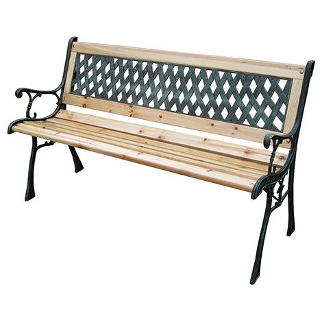 PANCA LEGNO / FERRO BATTUTO - 123X53X74
