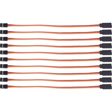 10 cavi di prolunga servo maschio-femmina, adatti per i cavi di prolunga e i cavi servo per radiocomando RC Futaba JR (500 mm). (1/5)