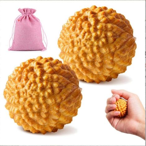 Balle de massage en bois - Lot de 2 balles d'acupression pour un accouchement naturel, peigne de naissance, soulagement du stress (1/5)