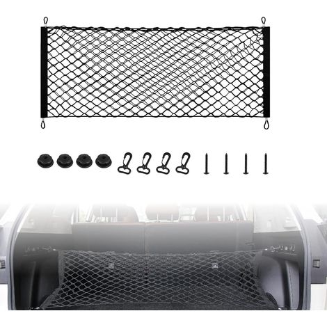 Coffre de rangement universel en maille Filet 90x40cm - Organisateur pour voiture, camion, SUV, bateau, maison