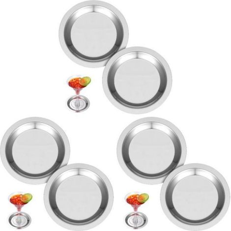 6 Sous-verres Acier Inoxydable Réutilisables pour Vin, Tapis Boissons Froides - Lot Accessoire Maison Lumiryn (1/5)
